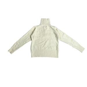 Robe de Kappa Wool High Neck Zip Cream Off-White Sweater Medium